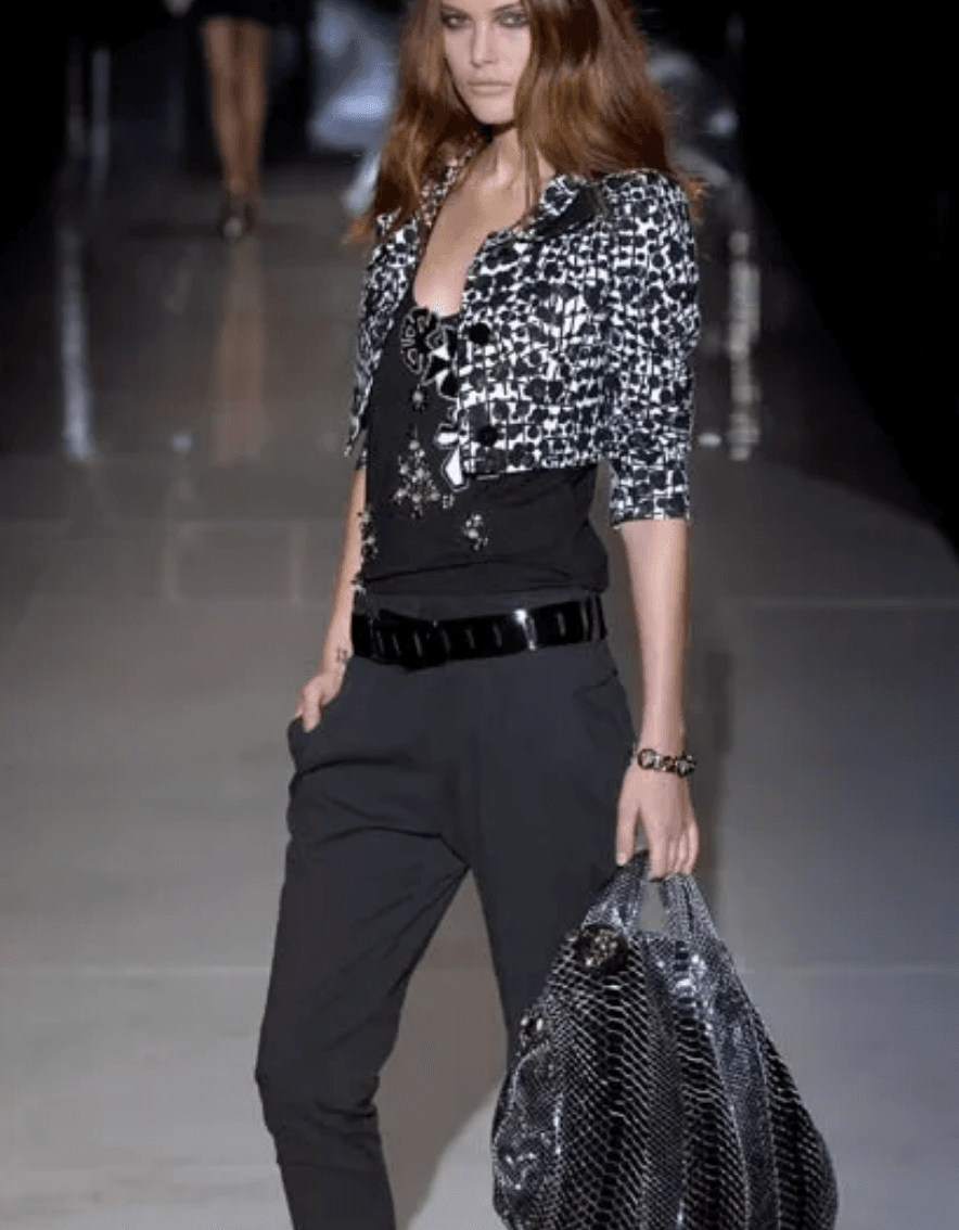 SS2008 Gucci Black & Silver Python Leather Tote Bag by Frida Giannini VCshRkW 1
