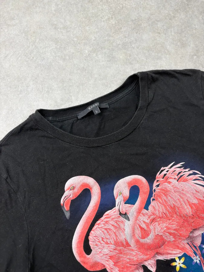 SS2009 Gucci Black Flamingo T-Shirt by Frida Giannini KnQzmWw 5