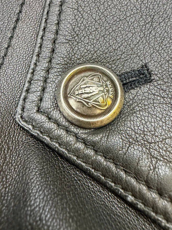 SS2008 Gucci Black Premium Leather Jacket by Frida Giannini QezIvPK 10