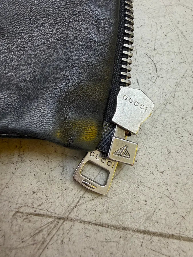 SS2008 Gucci Black Premium Leather Jacket by Frida Giannini QezIvPK 14