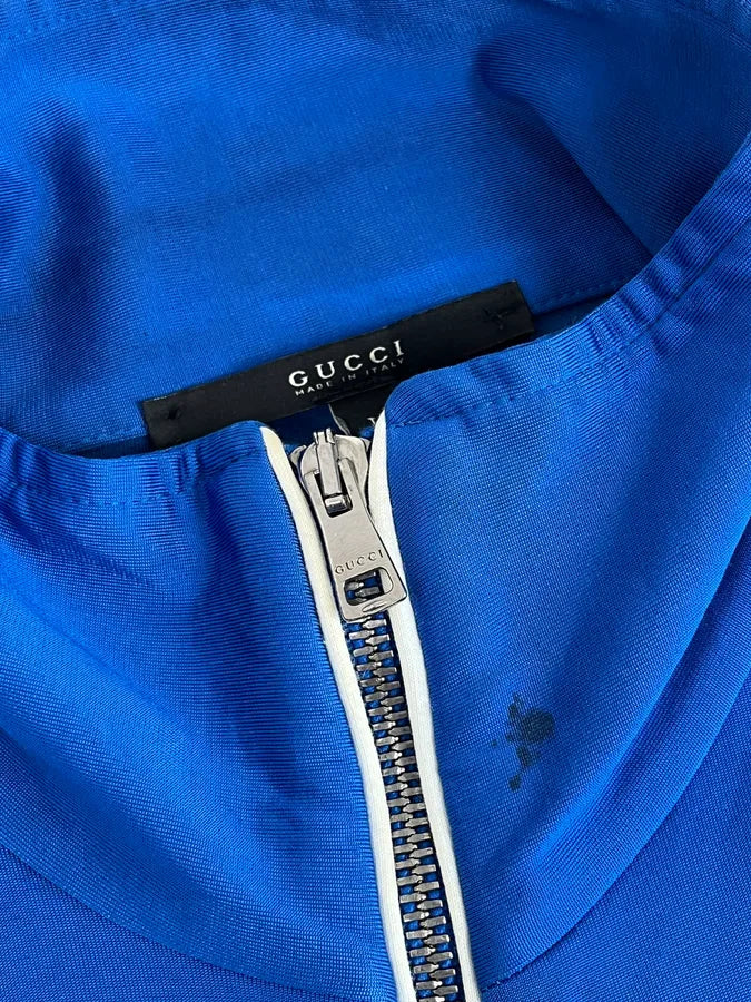 SS2008 Gucci Blue Zip-up Sweater oDixwfA 9