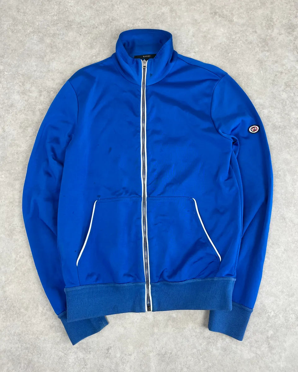 SS2008 Gucci Blue Zip-up Sweater oDixwfA 0