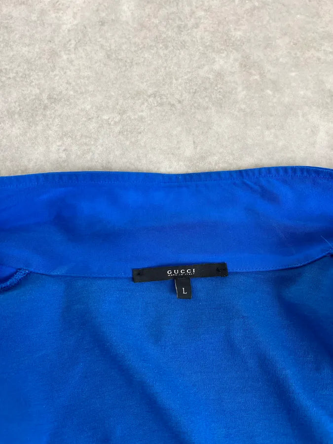 SS2008 Gucci Blue Zip-up Sweater oDixwfA 10