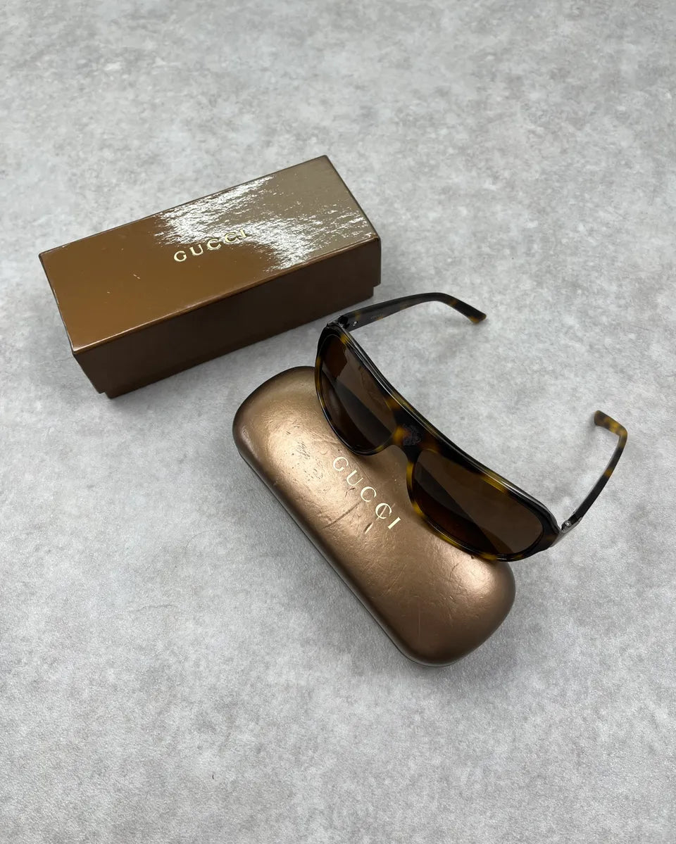 SS2008 Gucci Brown Acetate Aviator Sunglasses eXHzbvq 0