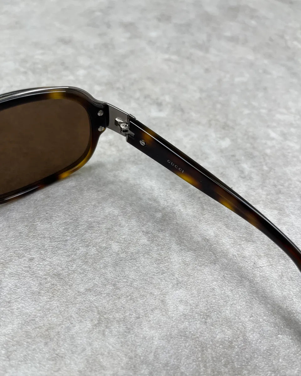 SS2008 Gucci Brown Acetate Aviator Sunglasses eXHzbvq 10