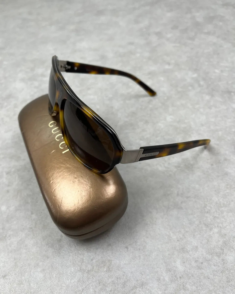 SS2008 Gucci Brown Acetate Aviator Sunglasses eXHzbvq 3