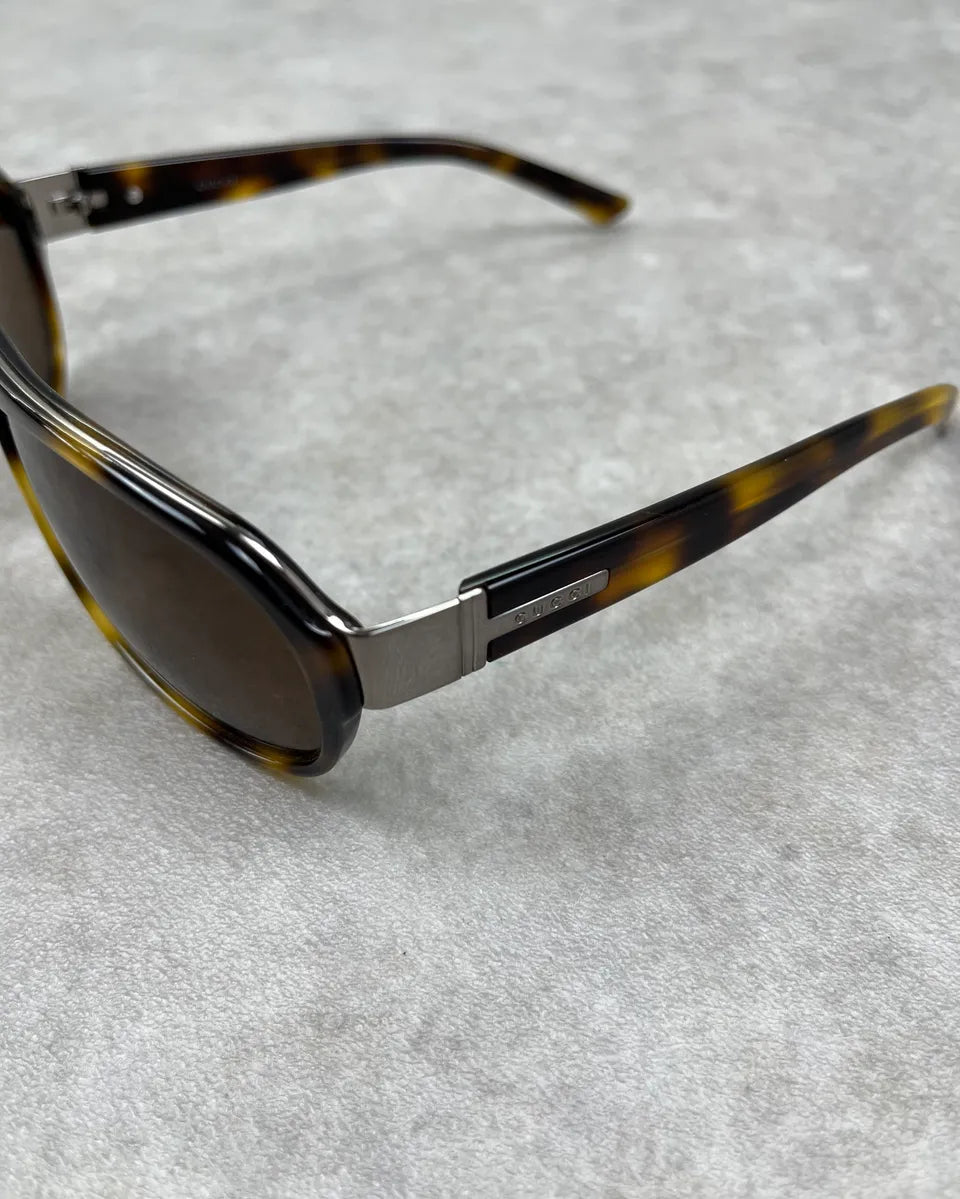 SS2008 Gucci Brown Acetate Aviator Sunglasses eXHzbvq 7
