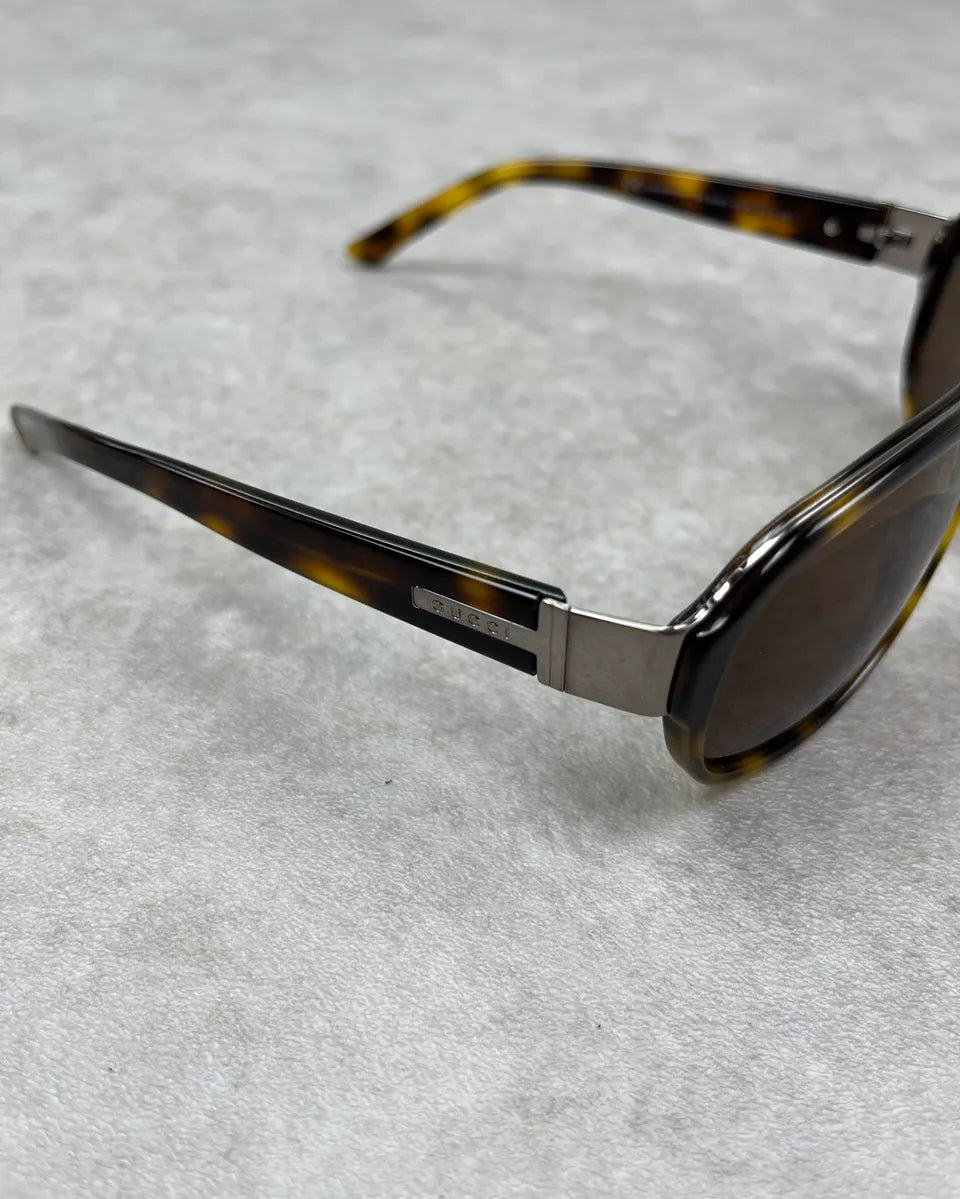 SS2008 Gucci Brown Acetate Aviator Sunglasses eXHzbvq 8