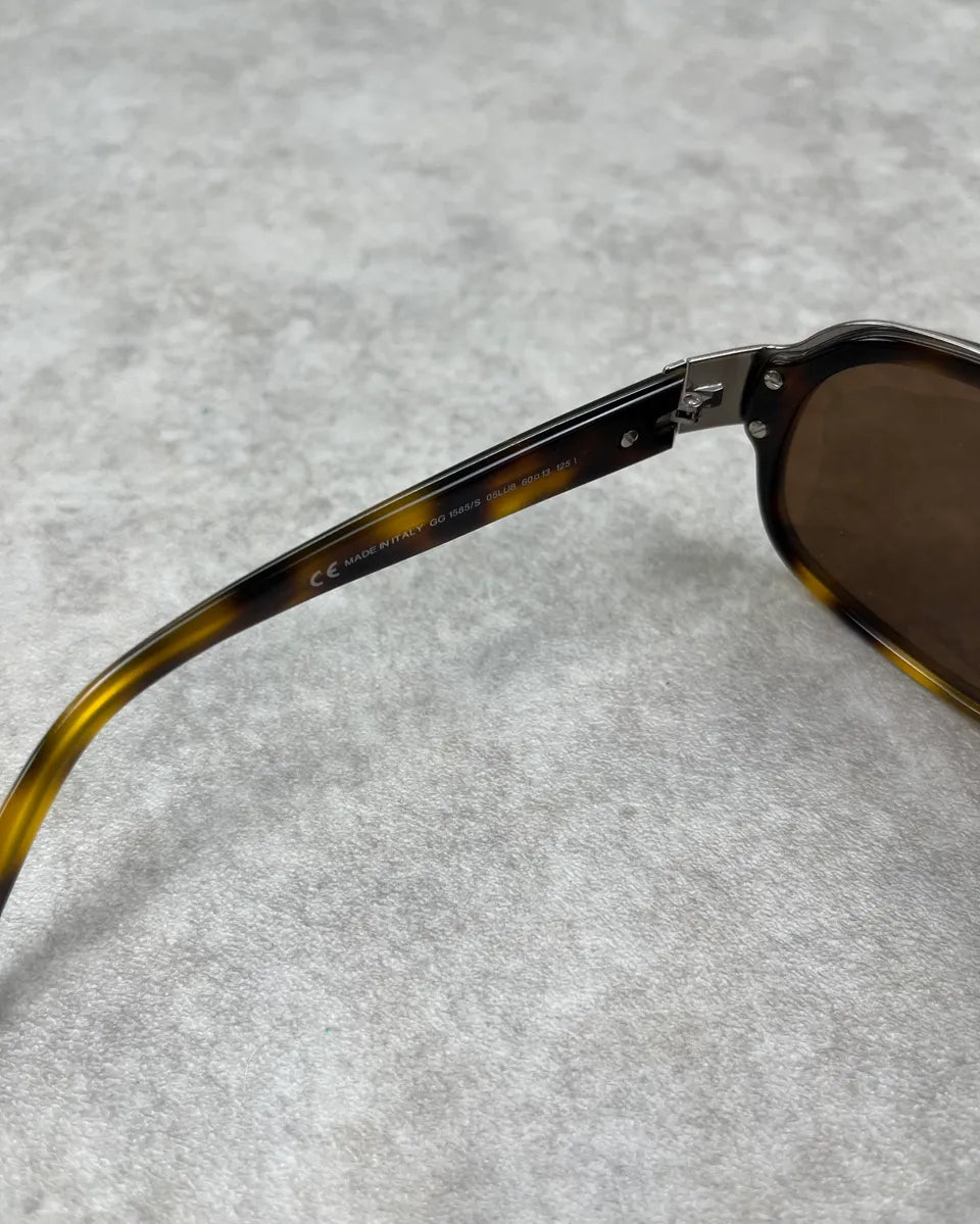 SS2008 Gucci Brown Acetate Aviator Sunglasses eXHzbvq 9