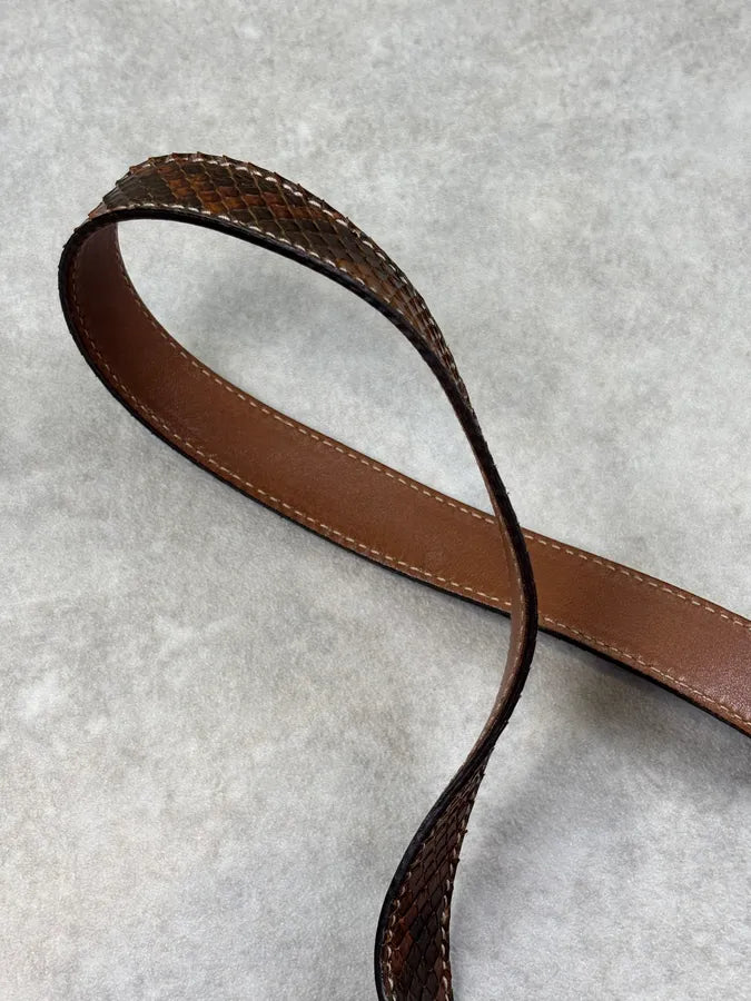 SS2008 Gucci Brown Python Leather Indy Shoulder Bag by Frida Giannini GQBZiby 10