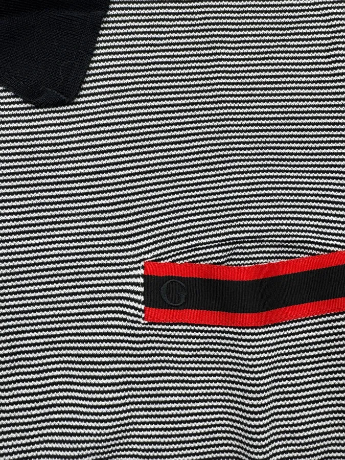 SS2007 Gucci Grey Striped Contrast Polo by Frida Giannini LrEvXwI 6