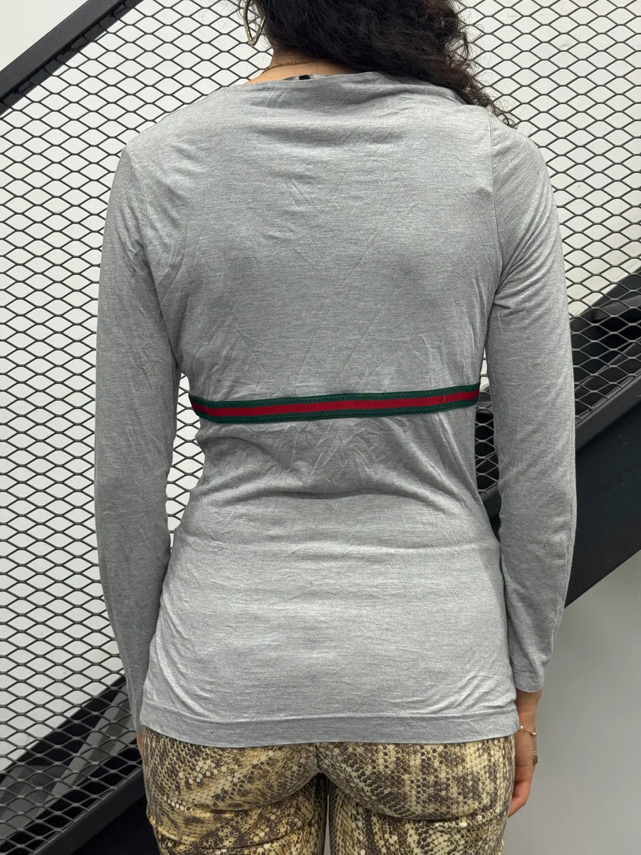 SS2008 Gucci Grey Modal Logo Wrap Longsleeve by Frida Giannini aYFtZPLl 2
