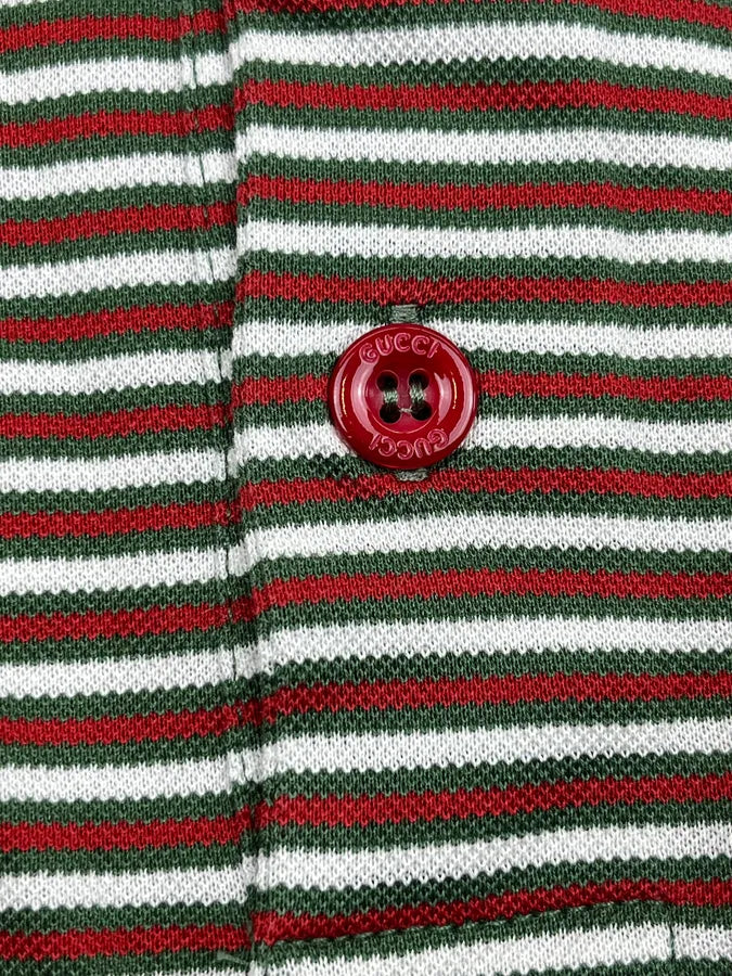 SS2008 Gucci Green & Red Original Striped Polo VbNsFRP 7