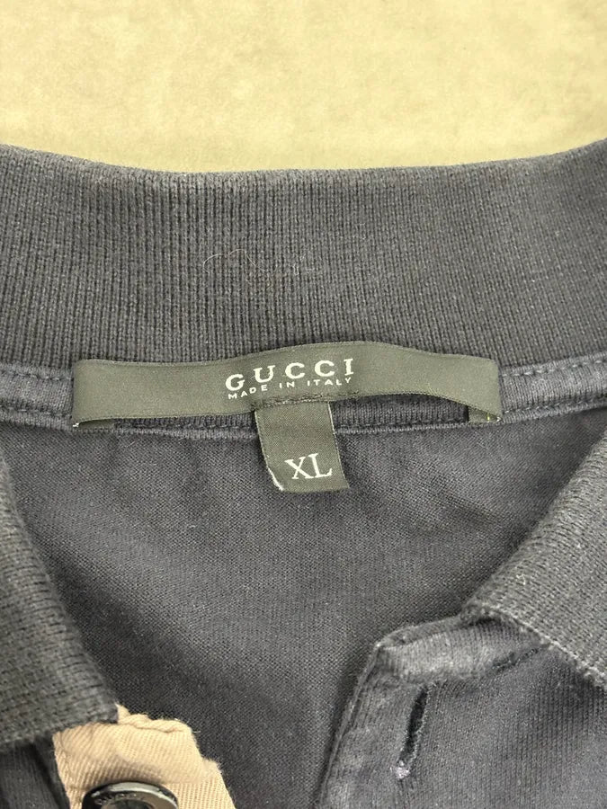 SS2008 Gucci Navy Flamingo Polo by Frida Giannini kJsEMSH 7