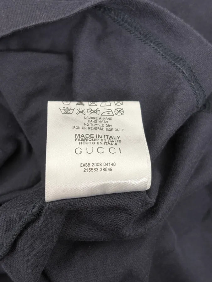 SS2008 Gucci Navy Flamingo Polo by Frida Giannini kJsEMSH 8