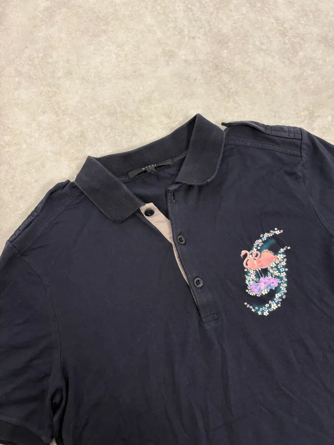 SS2008 Gucci Navy Flamingo Polo by Frida Giannini kJsEMSH 4