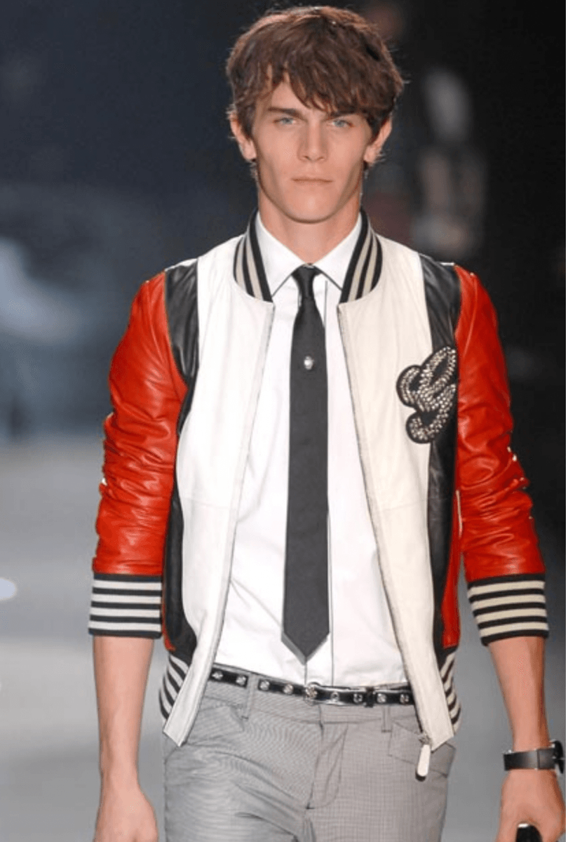 SS2008 Gucci Propaganda Red & White Biker Leather Jacket by Frida Giannini IxTefId 1