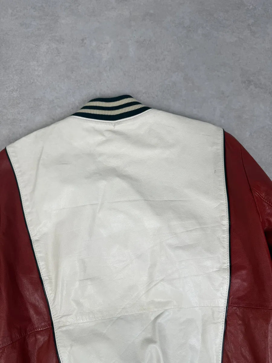 SS2008 Gucci Propaganda Red & White Biker Leather Jacket by Frida Giannini IxTefId 6