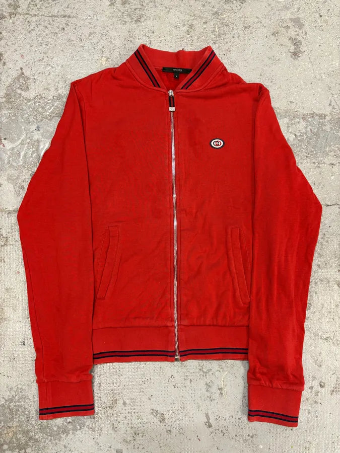 SS2008 Gucci Red Zip-up Sweater cEGFyxk 0