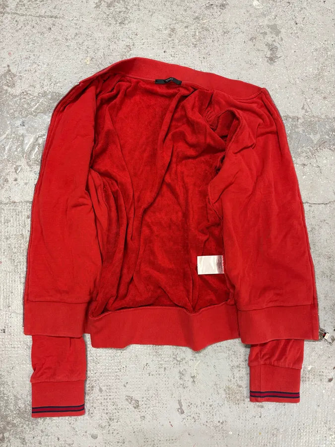 SS2008 Gucci Red Zip-up Sweater cEGFyxk 6