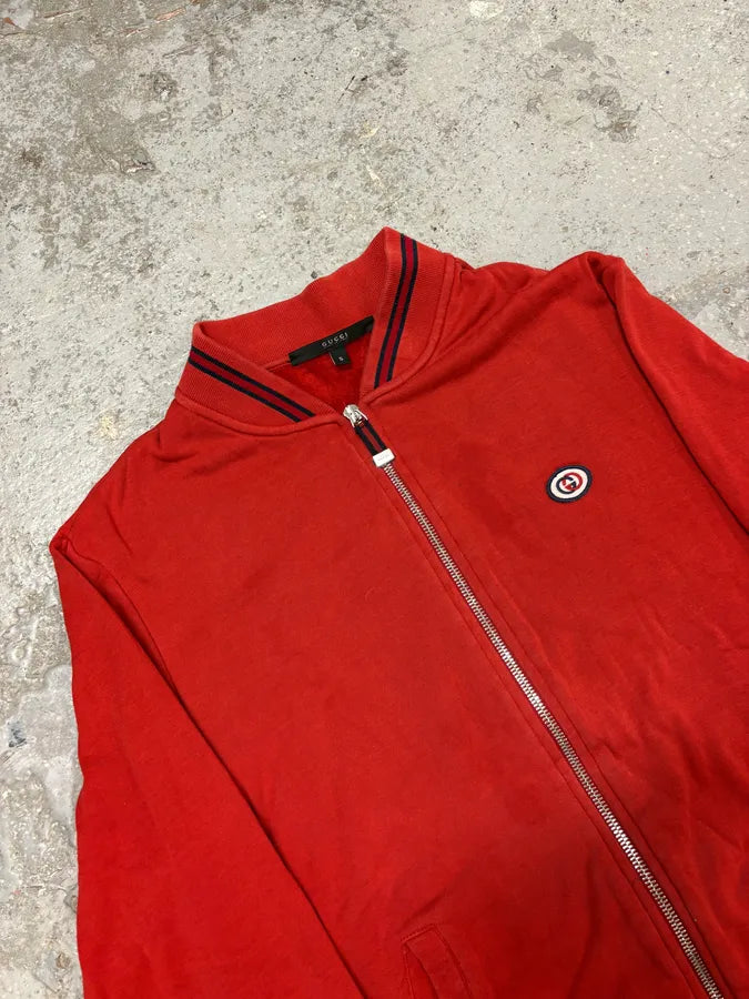 SS2008 Gucci Red Zip-up Sweater cEGFyxk 4