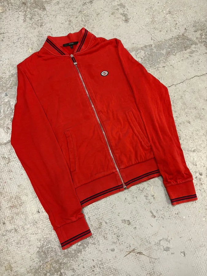 SS2008 Gucci Red Zip-up Sweater cEGFyxk 3
