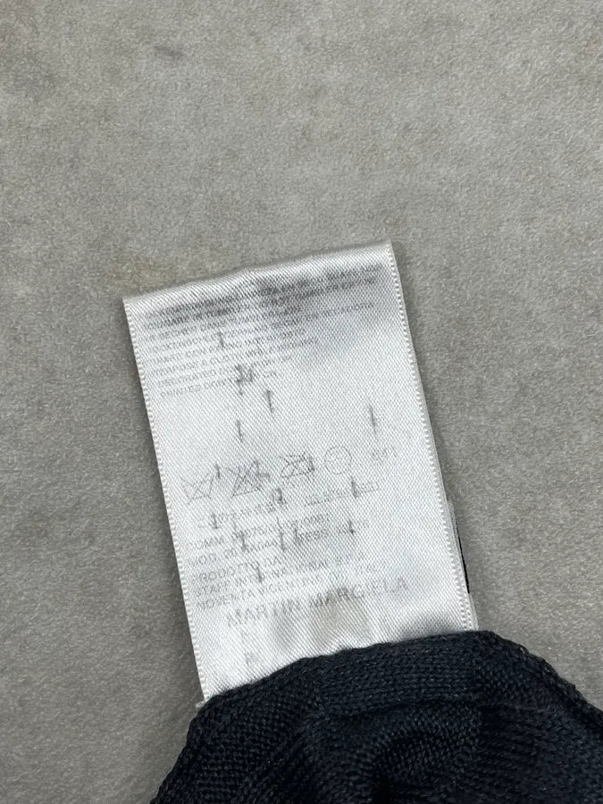 SS2008 Margiela Black Grid V-Neck Signature Sweater ToVYLlW 9