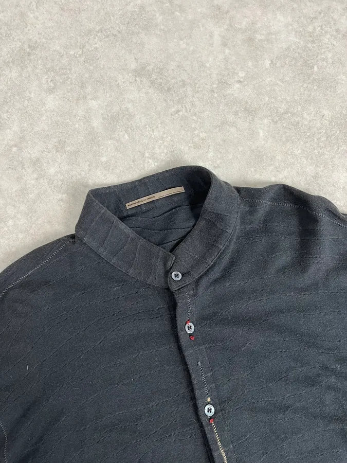 SS2008 Marithé + François Girbaud Black Pleats Light Shirt MNInroY 4