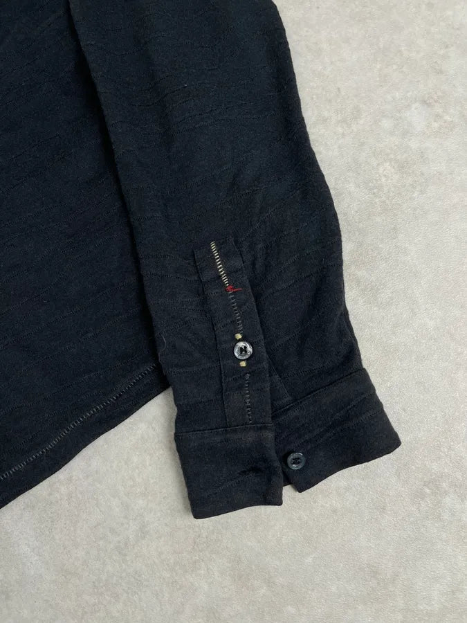 SS2008 Marithé + François Girbaud Black Pleats Light Shirt MNInroY 9