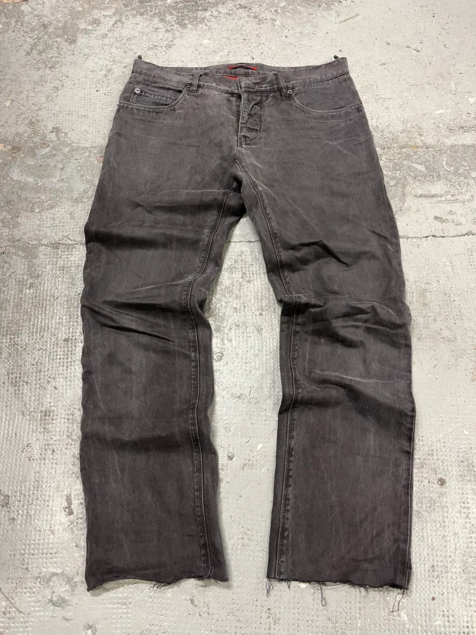 SS2008 Prada Avant-Garde Faded Grey Slim Pants HnJUWXI 0