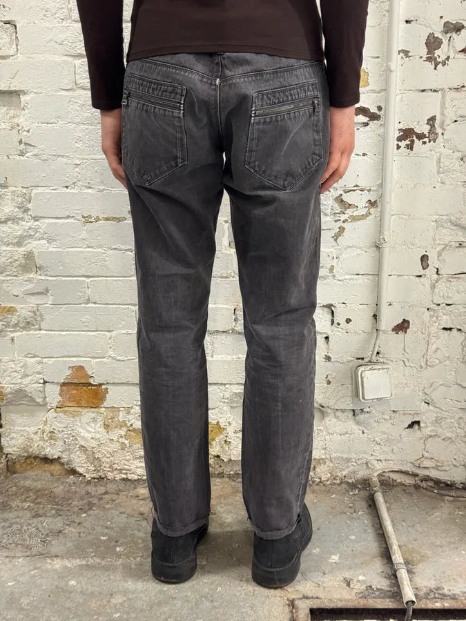 SS2008 Prada Avant-Garde Faded Grey Slim Pants HnJUWXI 3