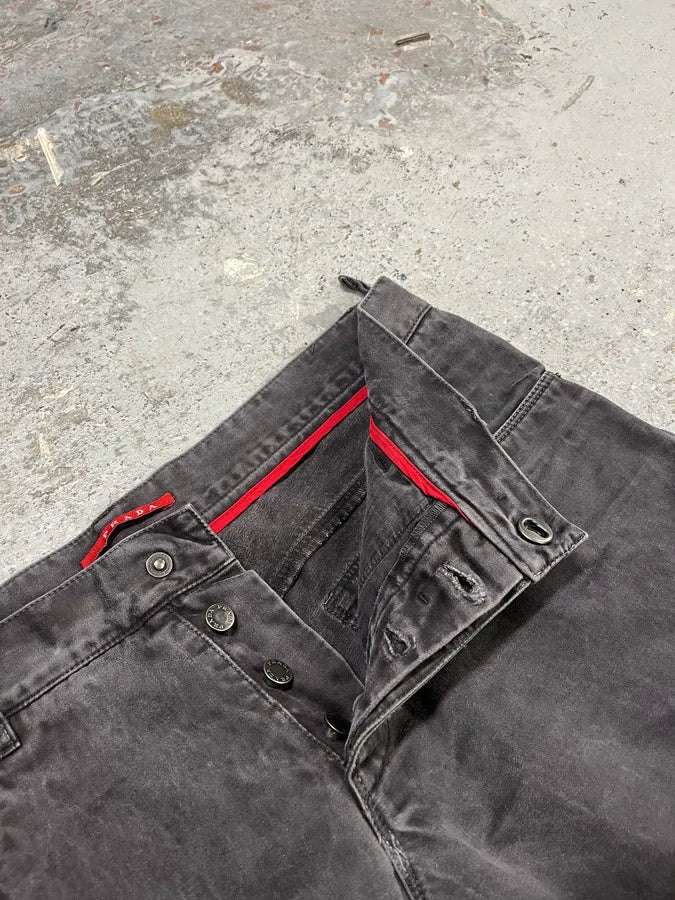 SS2008 Prada Avant-Garde Faded Grey Slim Pants HnJUWXI 8