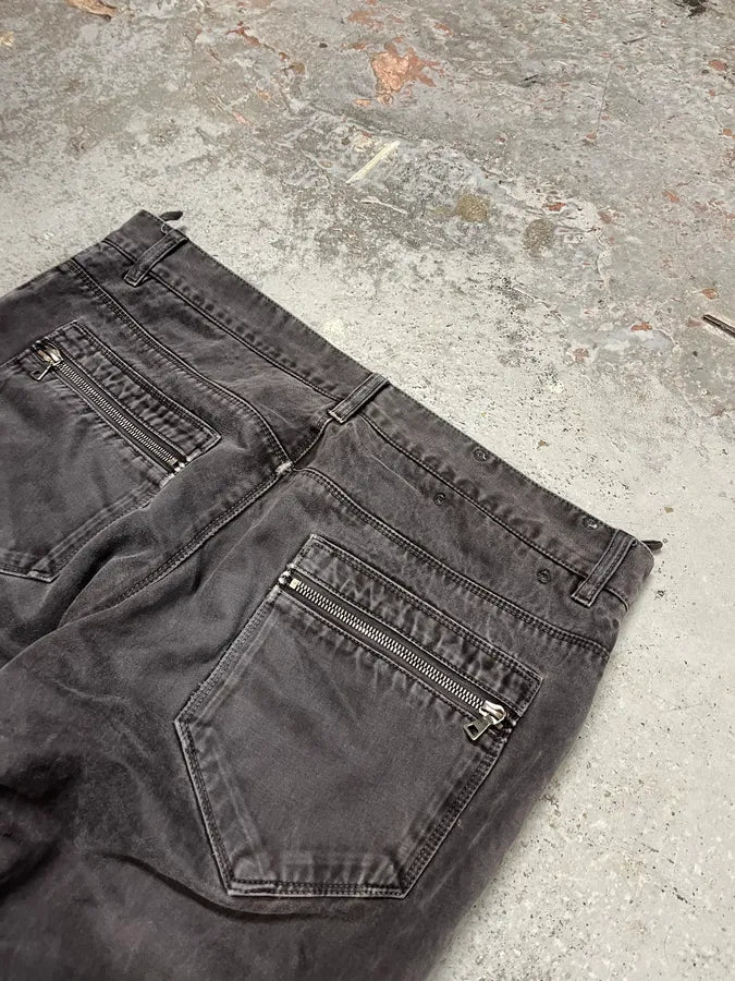 SS2008 Prada Avant-Garde Faded Grey Slim Pants HnJUWXI 9