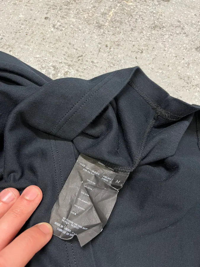 SS2008 Prada Black & Grey Striped Polo (S) HMhiGVk 8