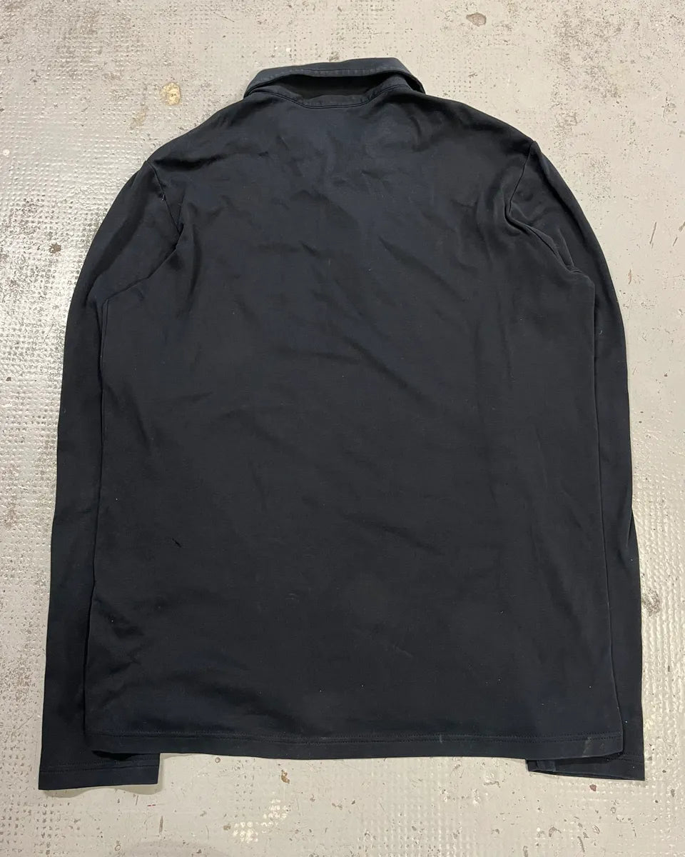 SS2008 Prada Black Linea Rossa Longsleeve Polo UoLoXQj 8