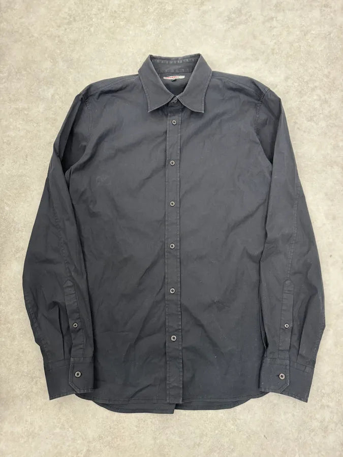 SS2008 Prada Black Minimalist Shirt NKjuqyT 0