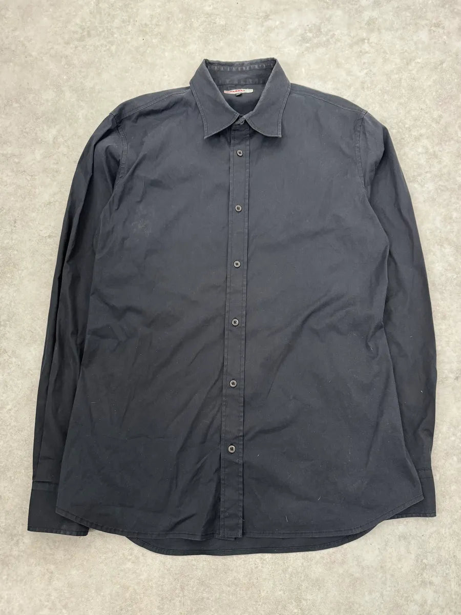 SS2008 Prada Black Minimalist Shirt NKjuqyT 3