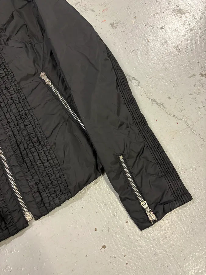 SS2008 Prada Black Wrapped Multi Zips Nylon Jacket XVtFQWV 7