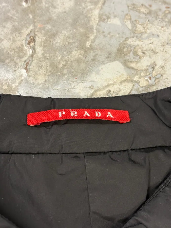 SS2008 Prada Black Wrapped Multi Zips Nylon Jacket XVtFQWV 9
