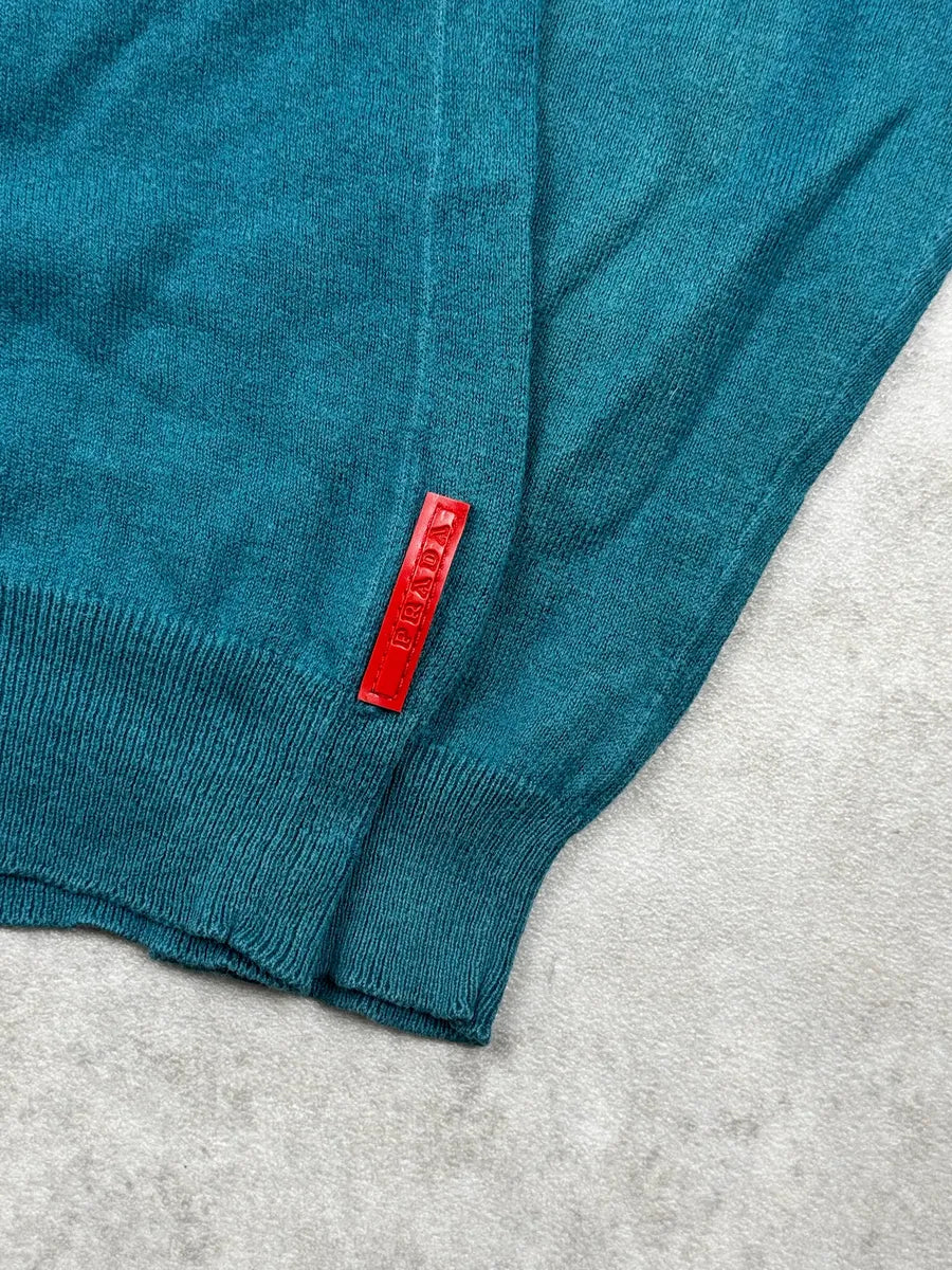SS2008 Prada Blue Wool Sweater NKgETGR 6