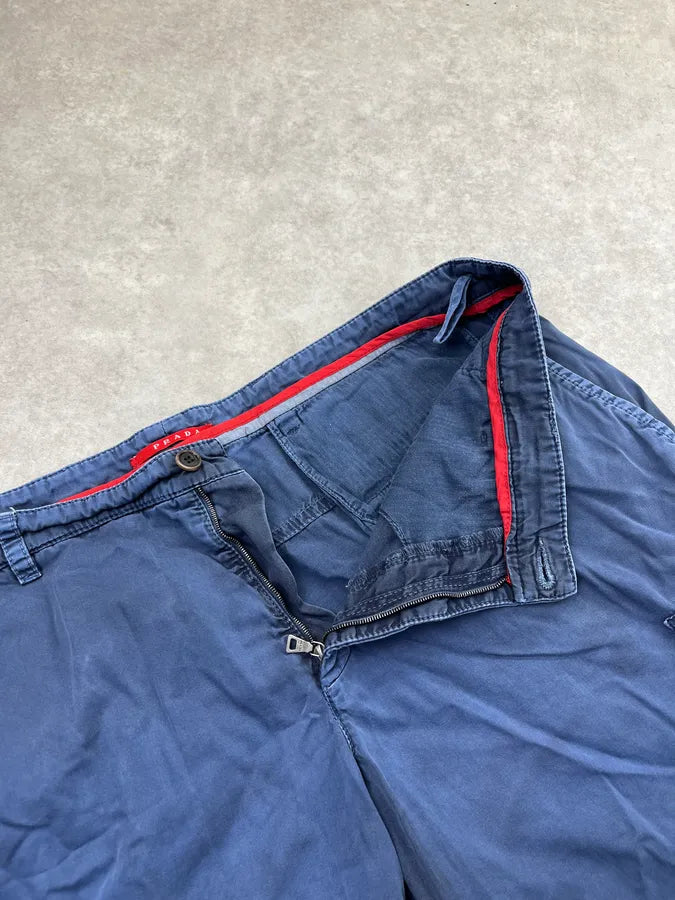 SS2008 Prada Cargo Navy Shorts NQoyWxG 9