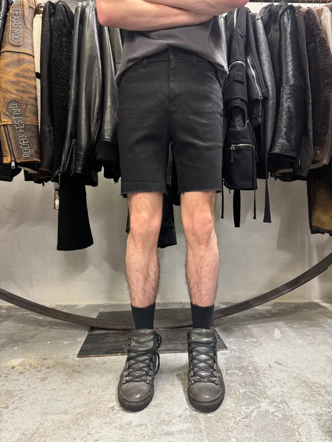 SS2008 Prada Dark Grey Denim Shorts (S) qpGLjGD 0