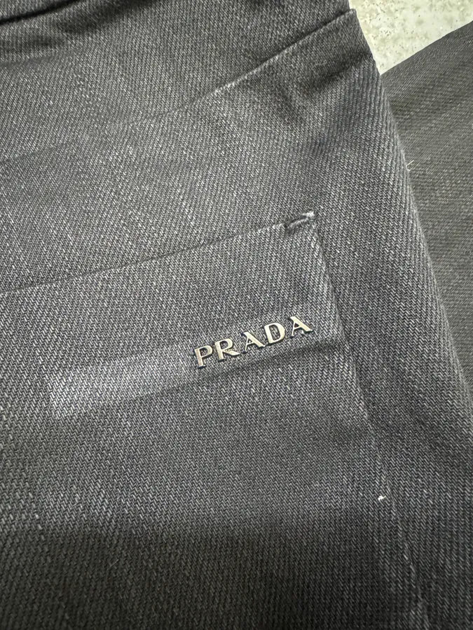 SS2008 Prada Dark Grey Denim Shorts (S) qpGLjGD 10