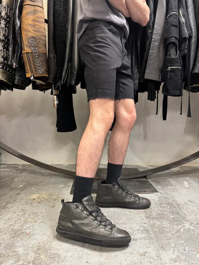 SS2008 Prada Dark Grey Denim Shorts (S) qpGLjGD 2