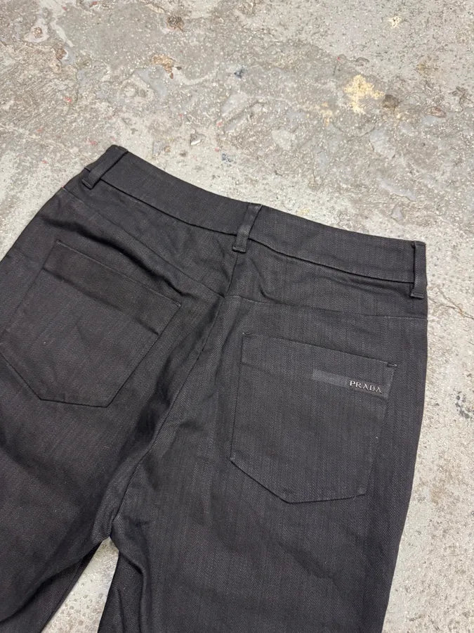 SS2008 Prada Dark Grey Denim Shorts (S) qpGLjGD 4