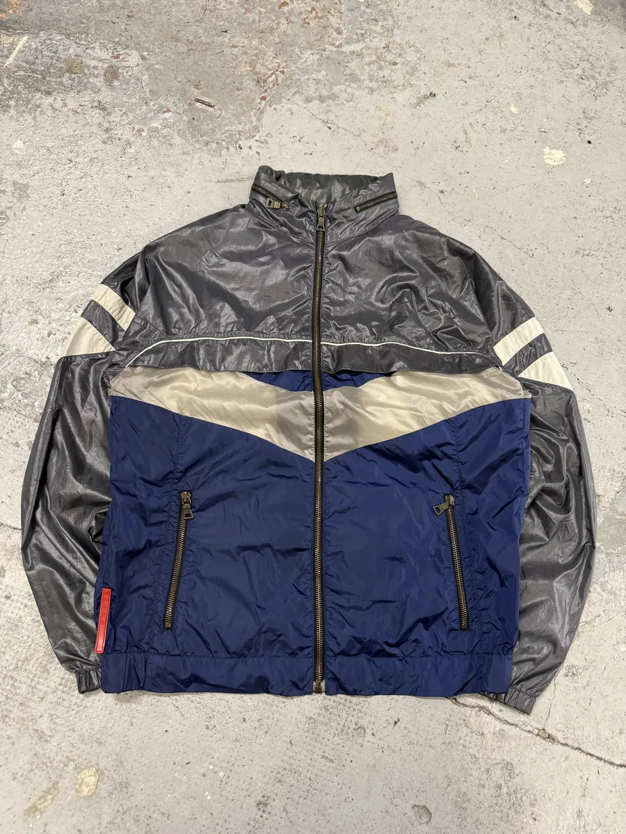 SS2008 Prada Grey & Blue Sport Linea Rossa Jacket ffxLfCH 3