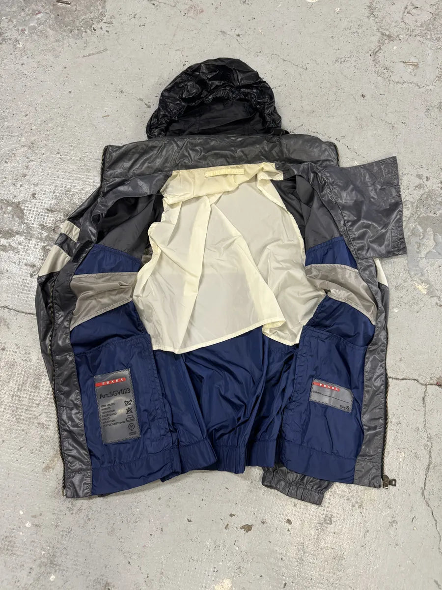 SS2008 Prada Grey & Blue Sport Linea Rossa Jacket ffxLfCH 4