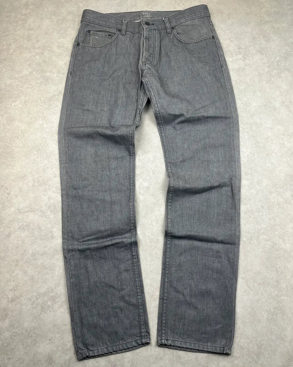 SS2008 Prada Grey Denim Straight Leg Jeans rwZLSGH 0