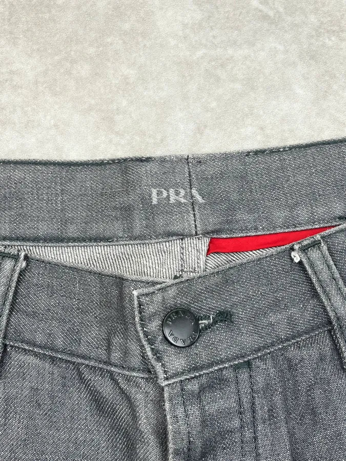 SS2008 Prada Grey Denim Straight Leg Jeans rwZLSGH 10