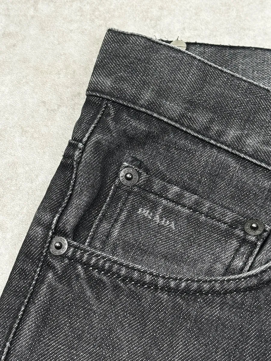 SS2008 Prada Grey Raw Straight Denim Jeans iMoIohT 7